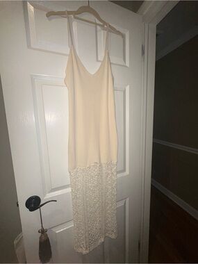 Zara Cream Lace Slip Dress
